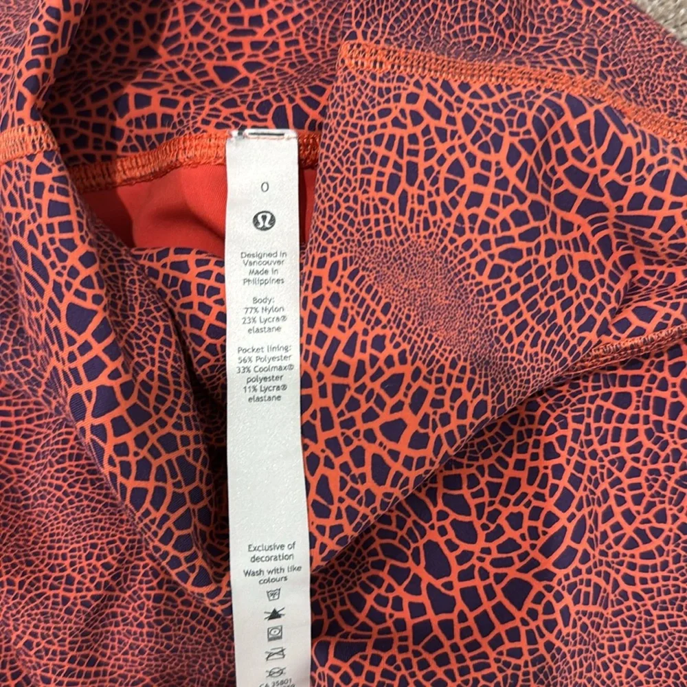 Lululemon Athletica Red and Blue Patterned Leggings - Picture 2 of 2